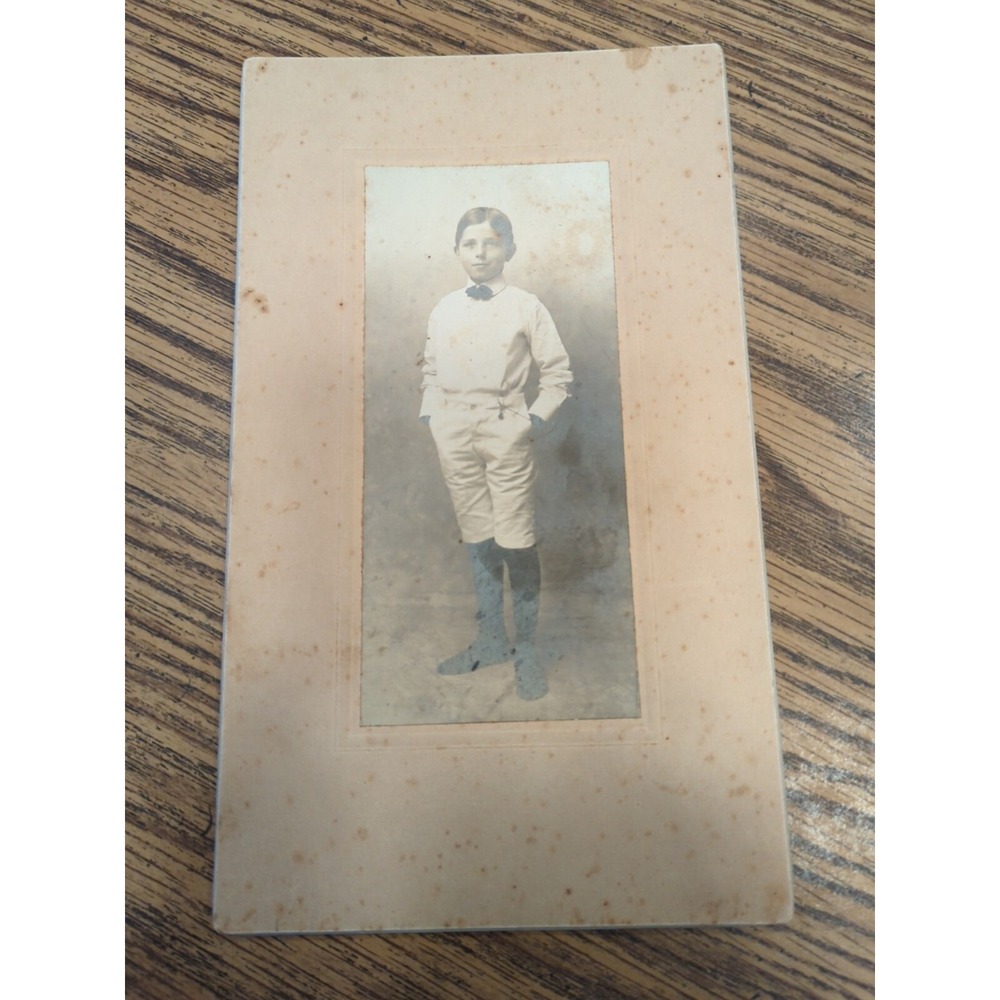 Antique Cabinet Card Photo Victorian Portrait Young Man 19th Century Photograph